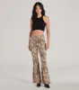 Slither In Style High Rise Snake Print Flare Pants sold by Windsor