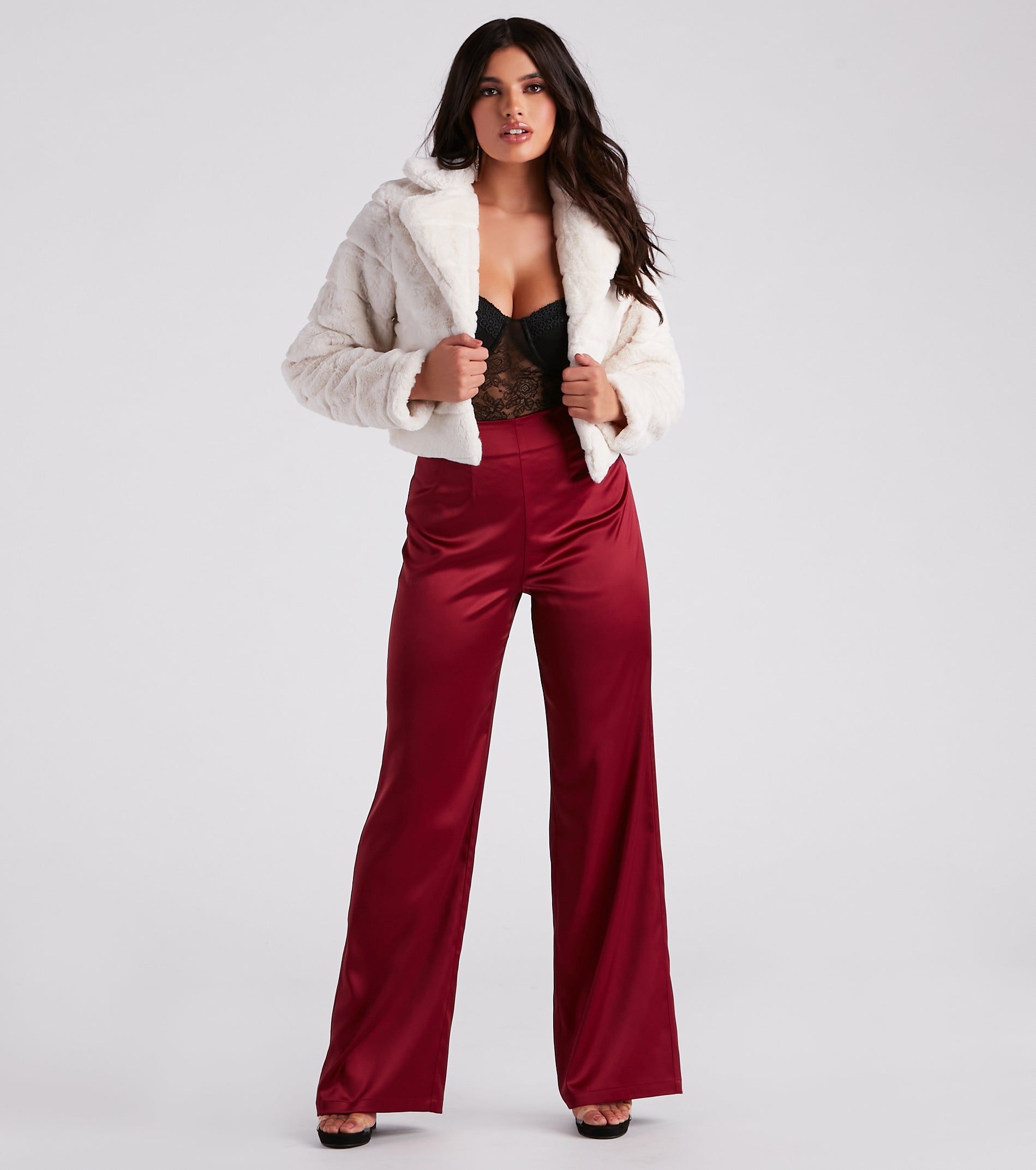 A Fabulous Vibe Faux Fur Crop Jacket sold by Windsor product image thumbnail 3