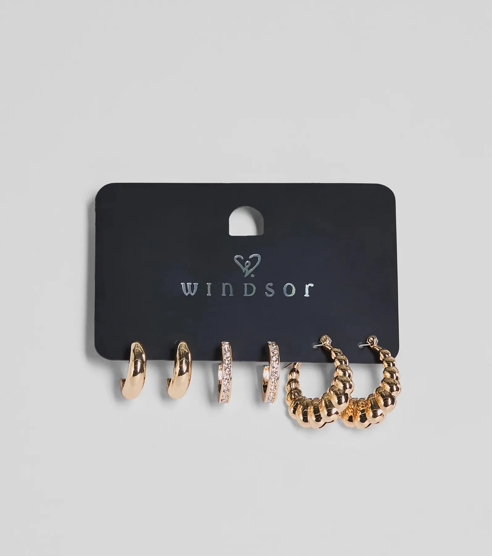 Match My Energy Three-Pack Hoop Earrings sold by Windsor