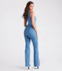 Retro Fab Flare-Leg Denim Jumpsuit sold by Windsor