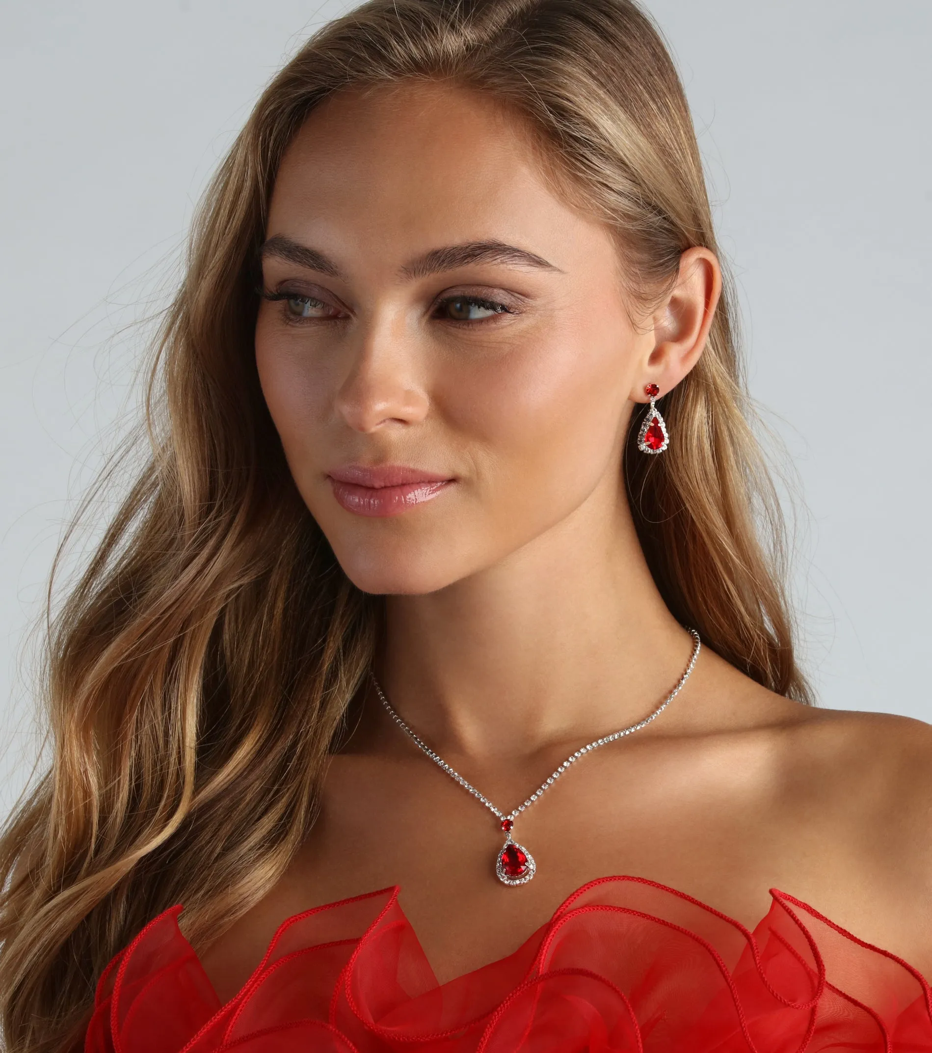 Level Up The Luxe Gemstone Necklace And Earrings Set sold by Windsor