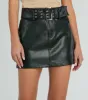 Cutting Edge Belted Faux Leather Mini Skort sold by Windsor
