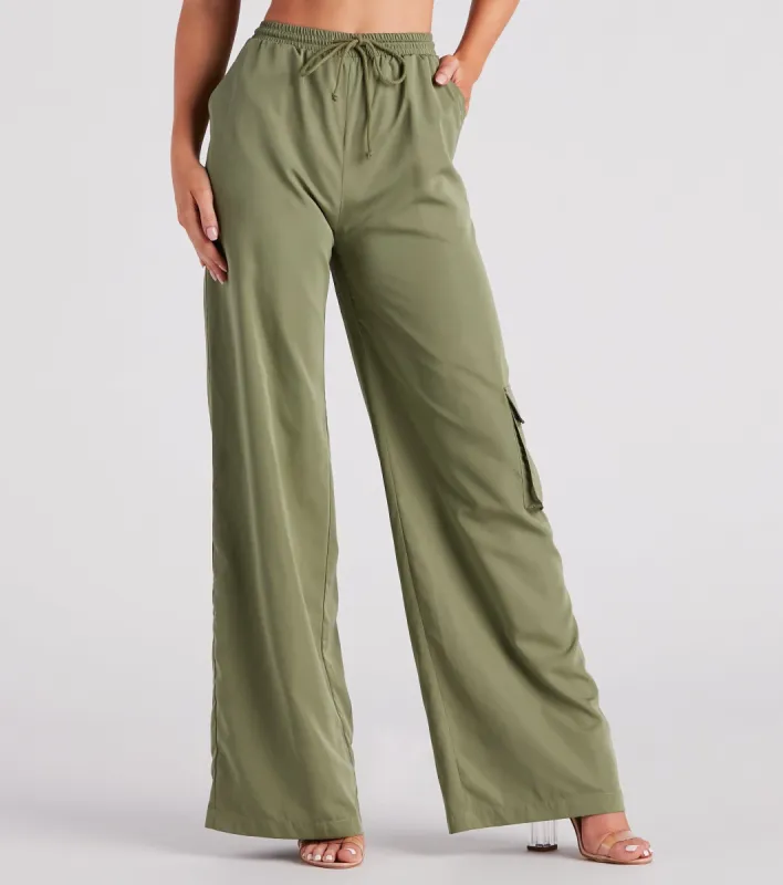 Take Action High Rise Cargo Pants sold by Windsor