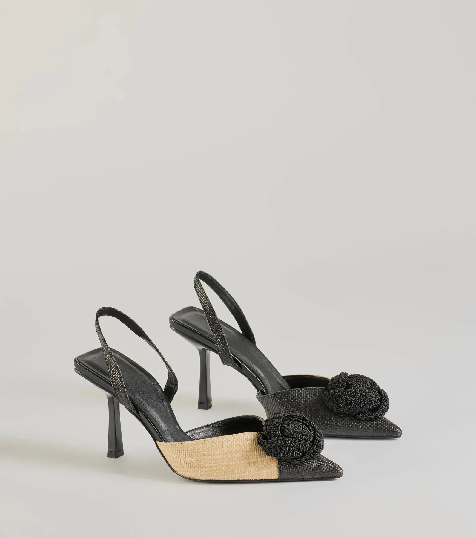 Trendy Fab Raffia Flower Stiletto Pumps sold by Windsor