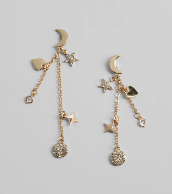 Mystical Chic Celestial Rhinestone Earrings sold by Windsor