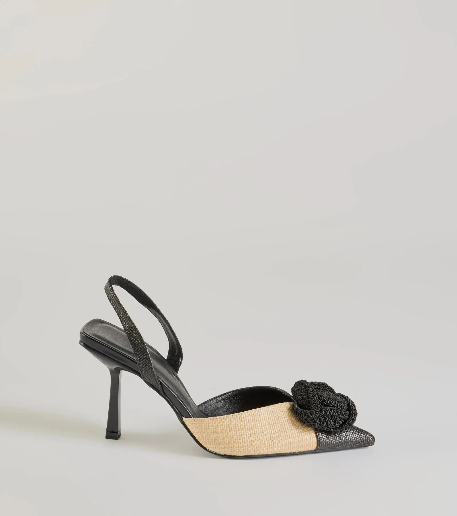 Trendy Fab Raffia Flower Stiletto Pumps sold by Windsor product image thumbnail 2