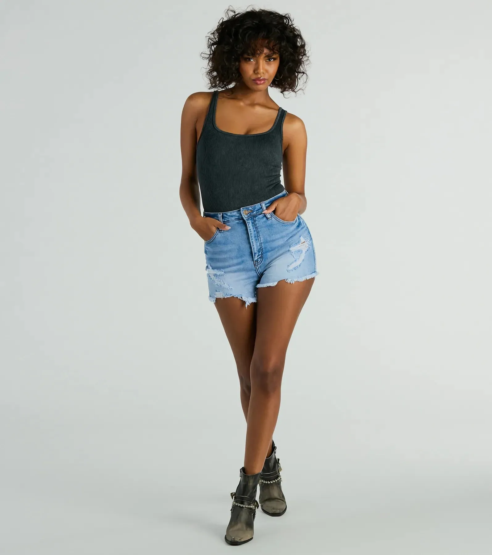 Simply Effortless Square Neck Rib Knit Bodysuit sold by Windsor product image thumbnail 5