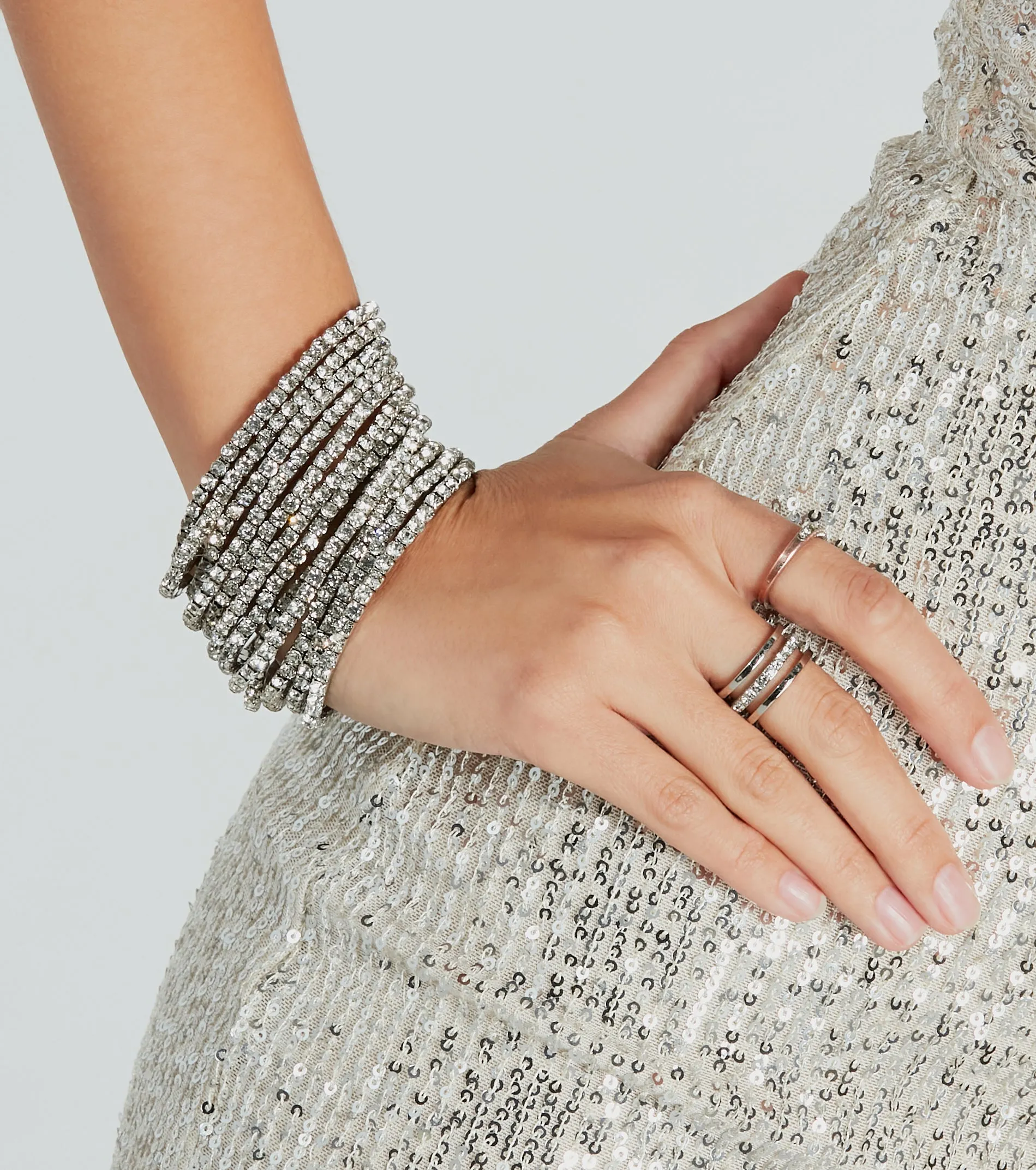 Make Some Drama Multi-Pack Rhinestone Bracelets sold by Windsor product image thumbnail 2