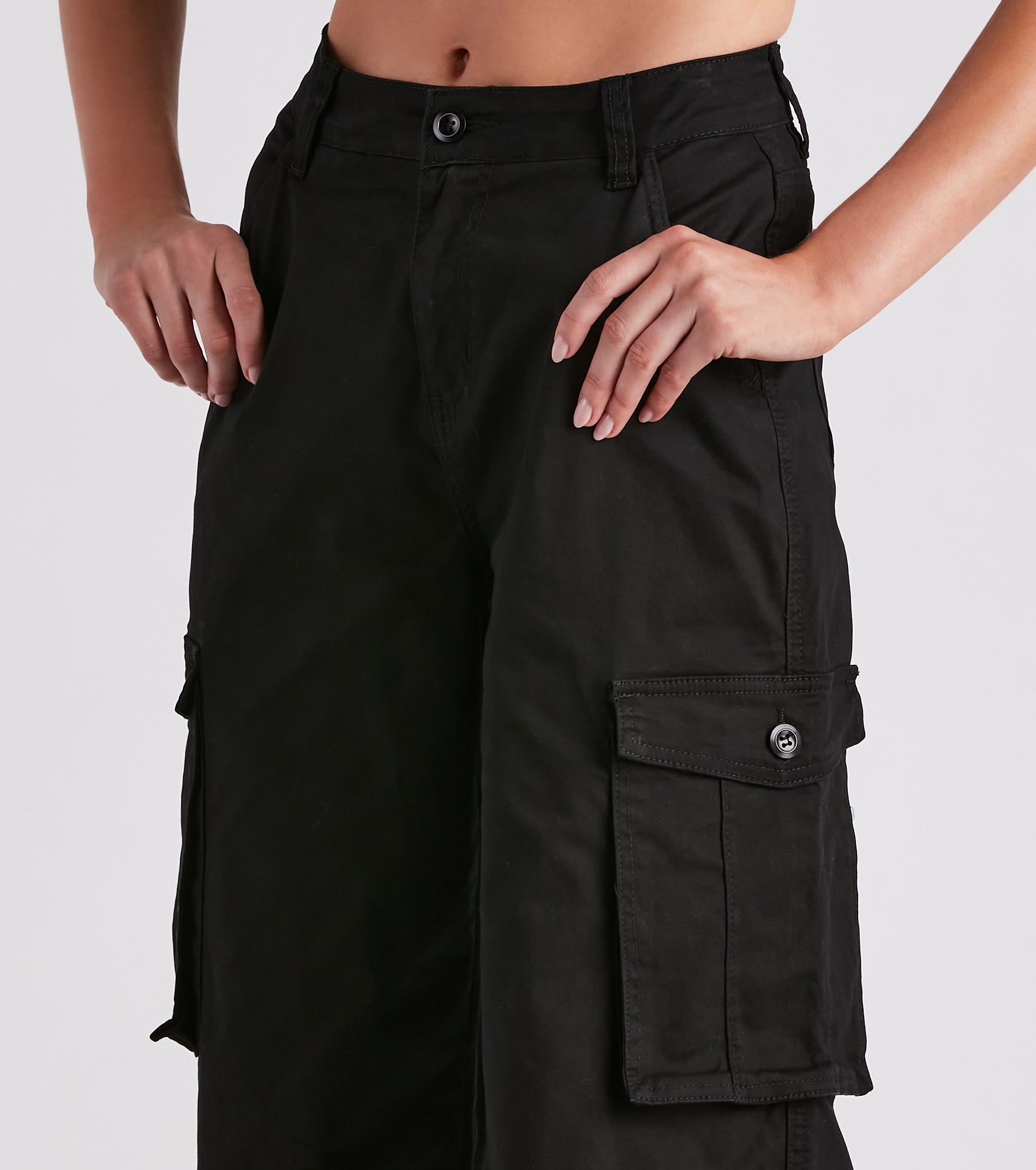Such A Trendsetter Wide-Leg Cargo Pants sold by Windsor product image thumbnail 4