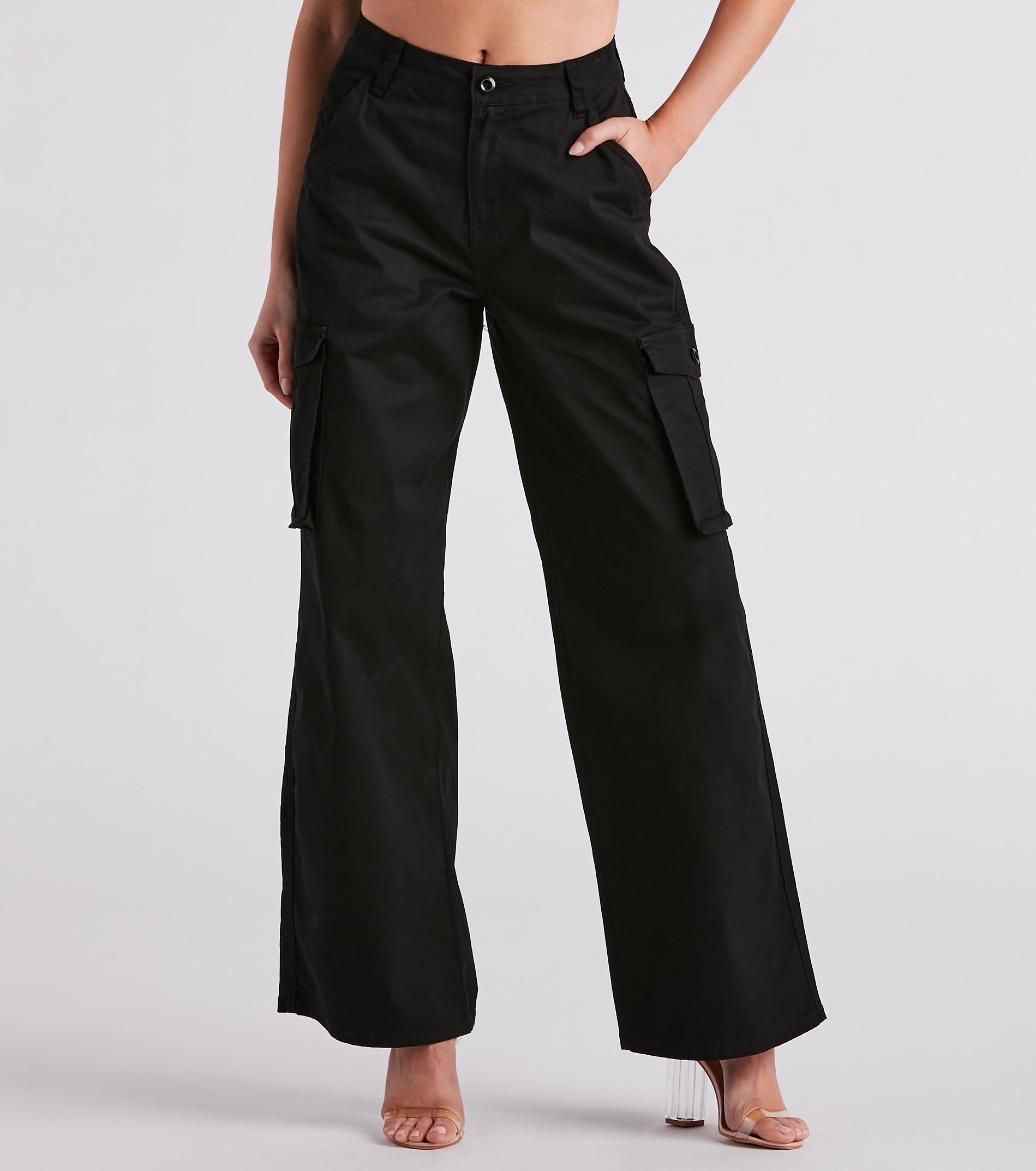 Such A Trendsetter Wide-Leg Cargo Pants sold by Windsor product image thumbnail 2