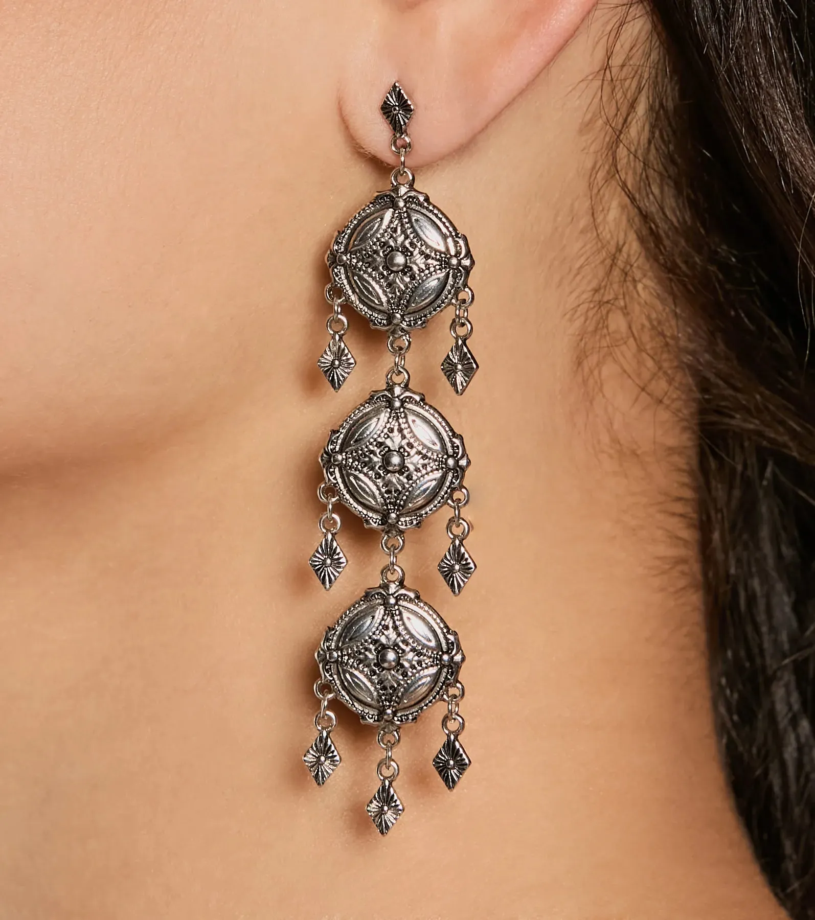 Burst Of Brilliance Coin Dangle Earrings sold by Windsor product image thumbnail 2