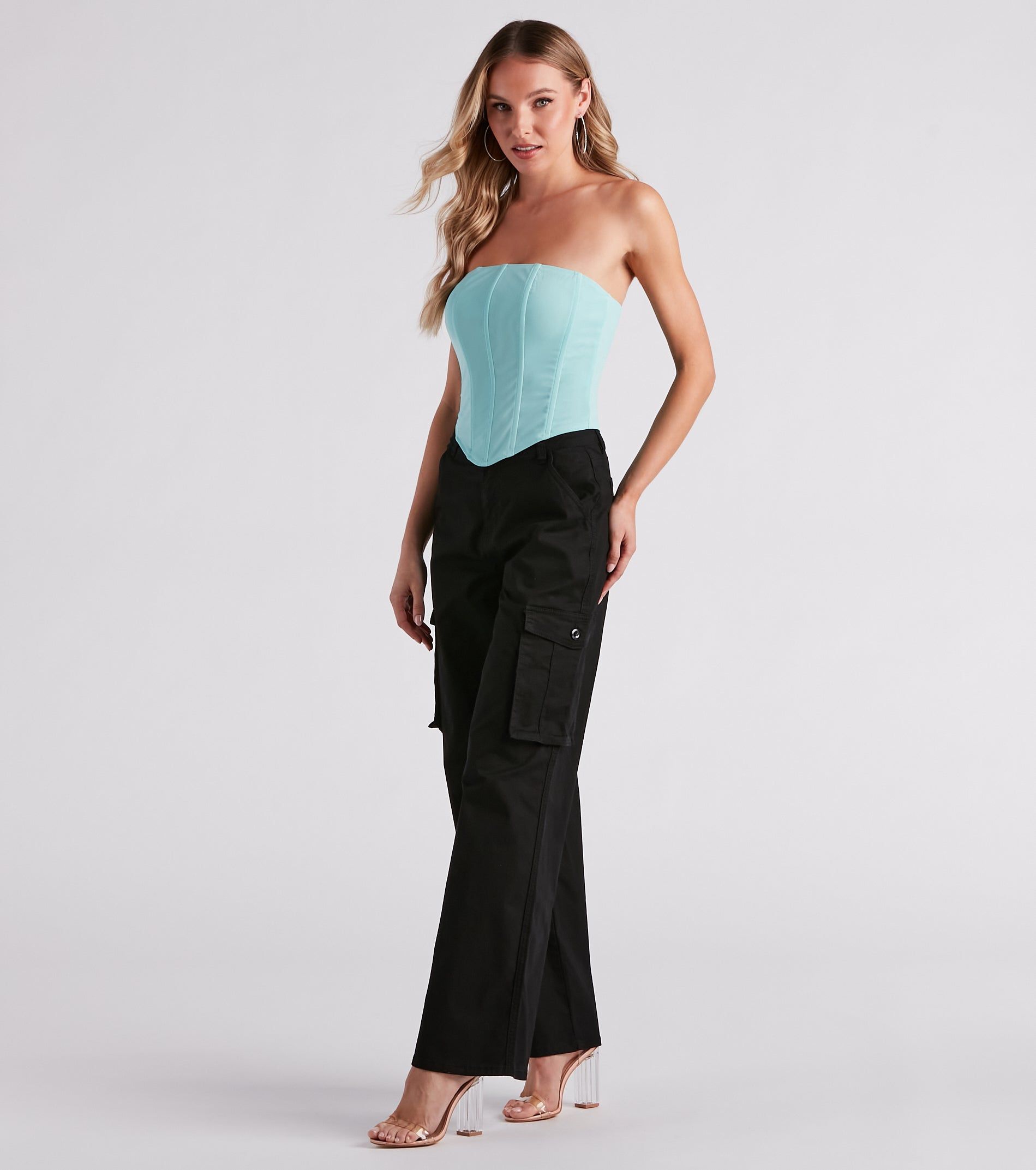 Such A Trendsetter Wide-Leg Cargo Pants sold by Windsor