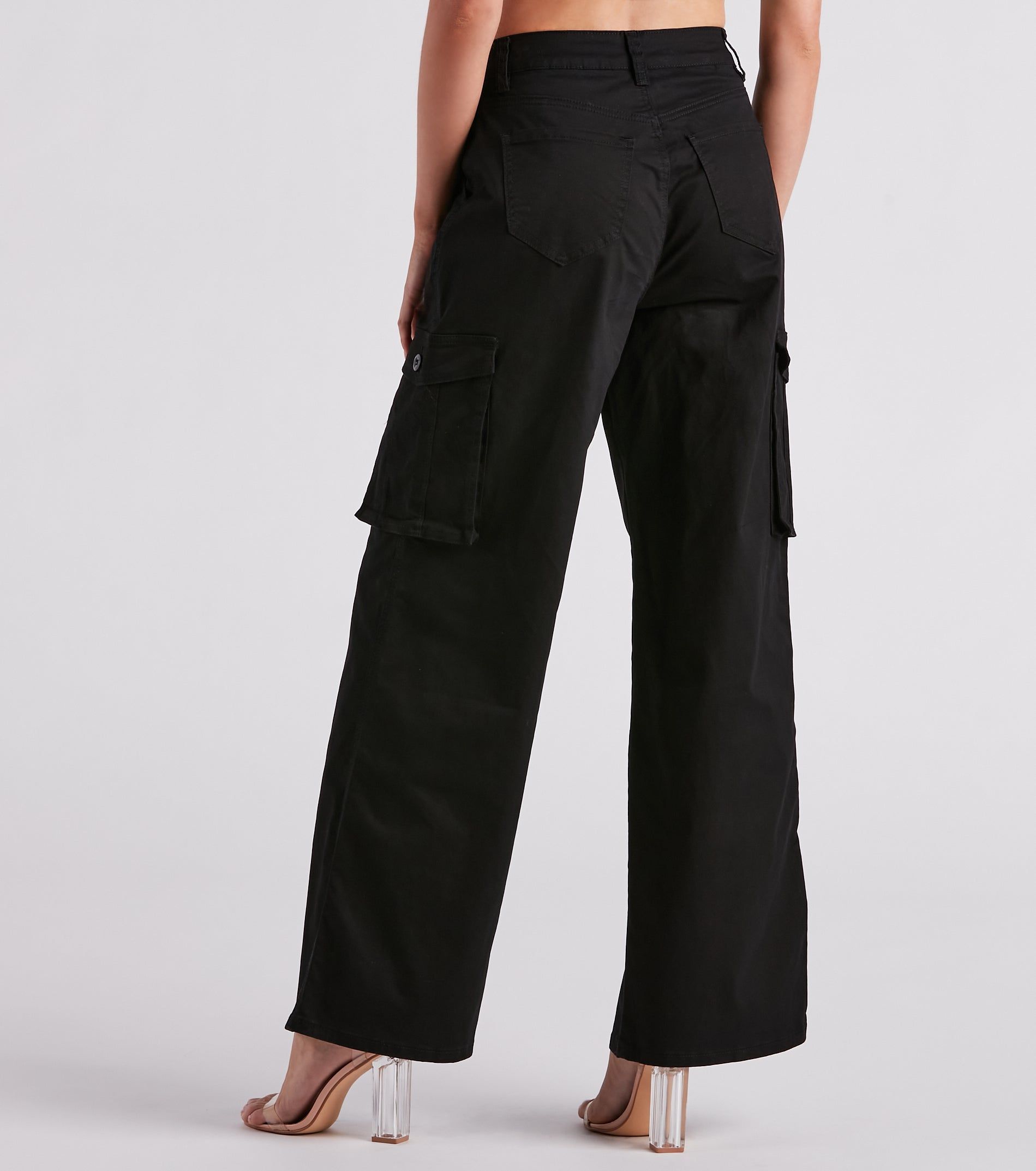 Such A Trendsetter Wide-Leg Cargo Pants sold by Windsor product image thumbnail 3