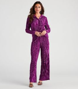 Dinner Date Satin Wide Leg Pants sold by Windsor