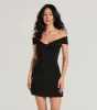 Elevated Chic Off-The-Shoulder A-Line Mini Dress sold by Windsor