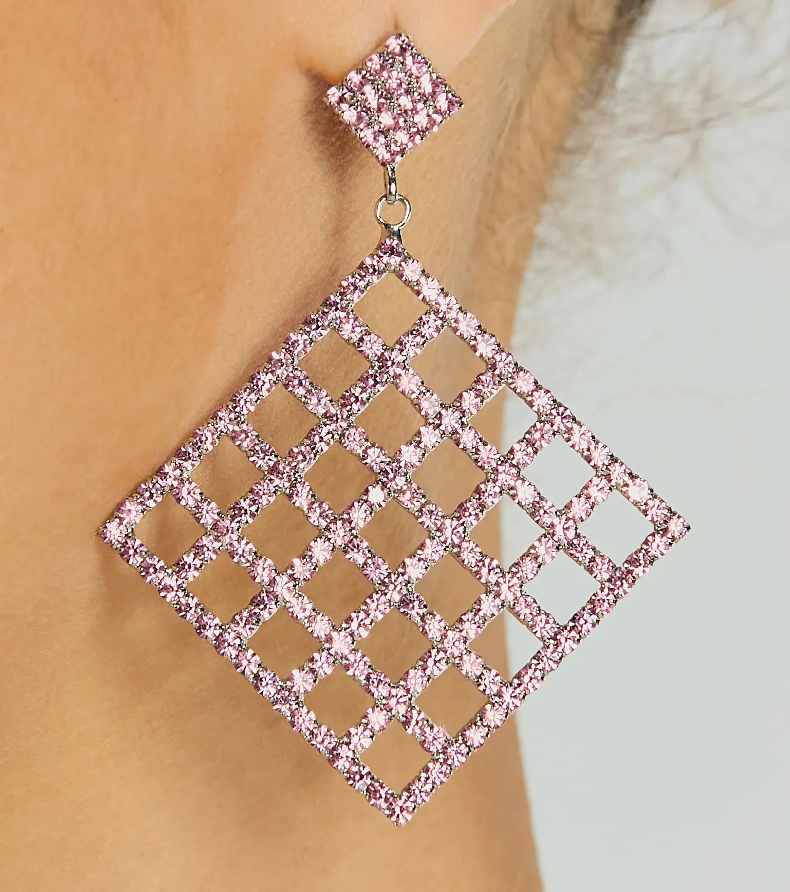 Decadent Beauty Rhinestone Caged Earrings sold by Windsor product image thumbnail 2