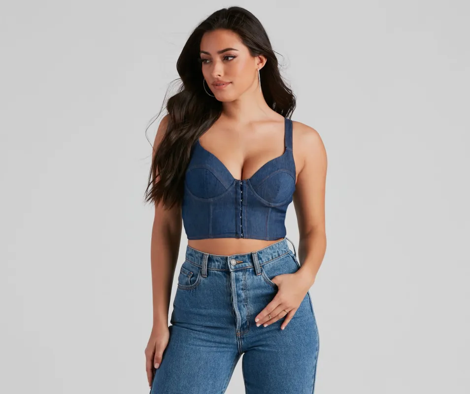 GNO Denim Corset sold by Windsor