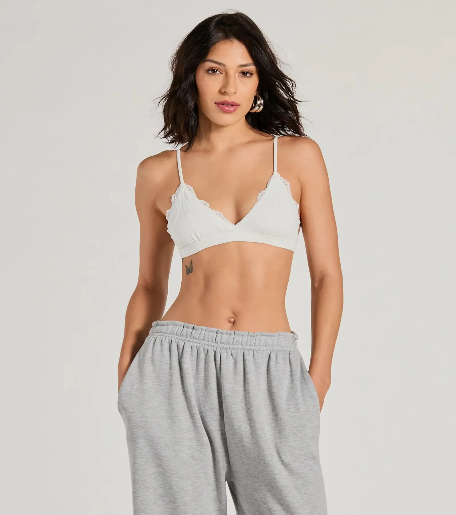 Perfectly Romantic Lace Trim Triangle Bralette sold by Windsor product image thumbnail 5