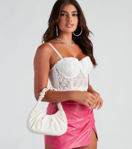 Crowd Favorite Ruffle Shoulder Bag sold by Windsor