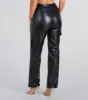 Casually Sleek Faux Leather Cargo Pants sold by Windsor