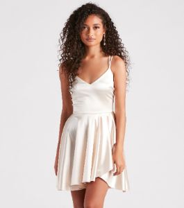 Dancing Diva Satin Skater Dress sold by Windsor