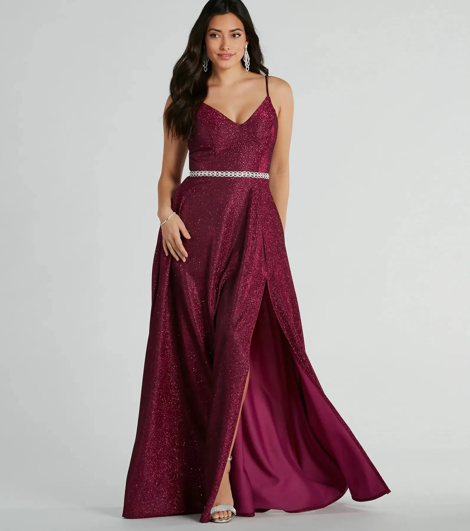 Perfectly Luxe Rhinestone Braided Belt sold by Windsor product image thumbnail 2