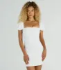 CLEARANCE - Delicate Expression Bow Back Chiffon Mini Dress sold by Windsor