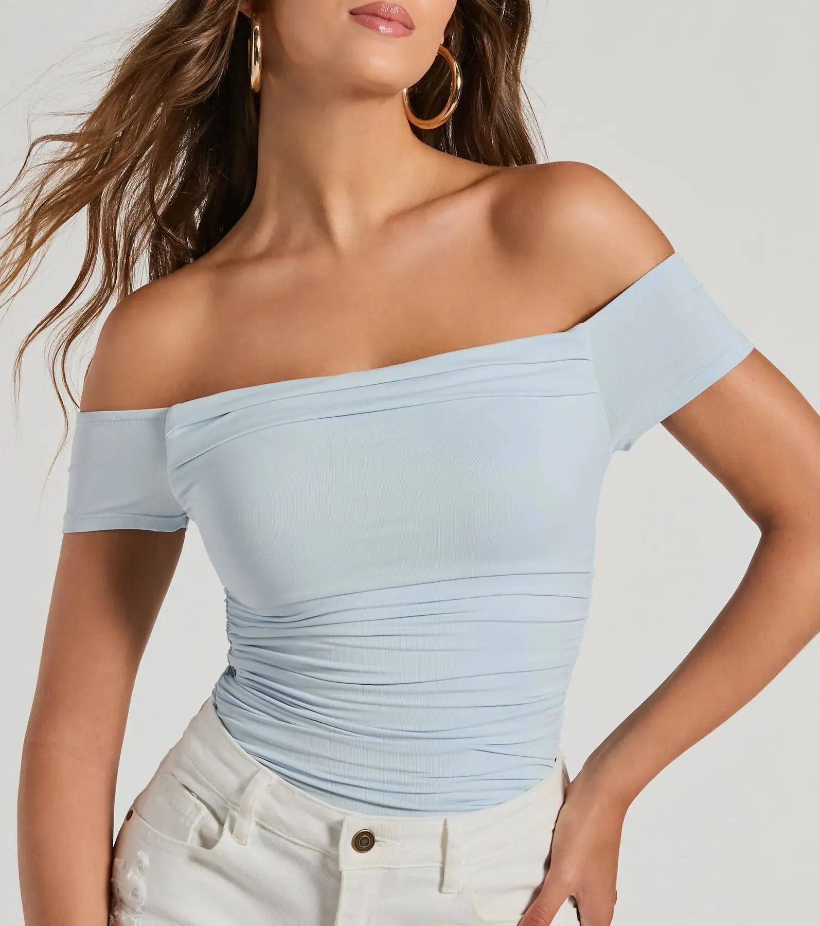 Simply Flawless Off-The-Shoulder Crop Top sold by Windsor product image thumbnail 4