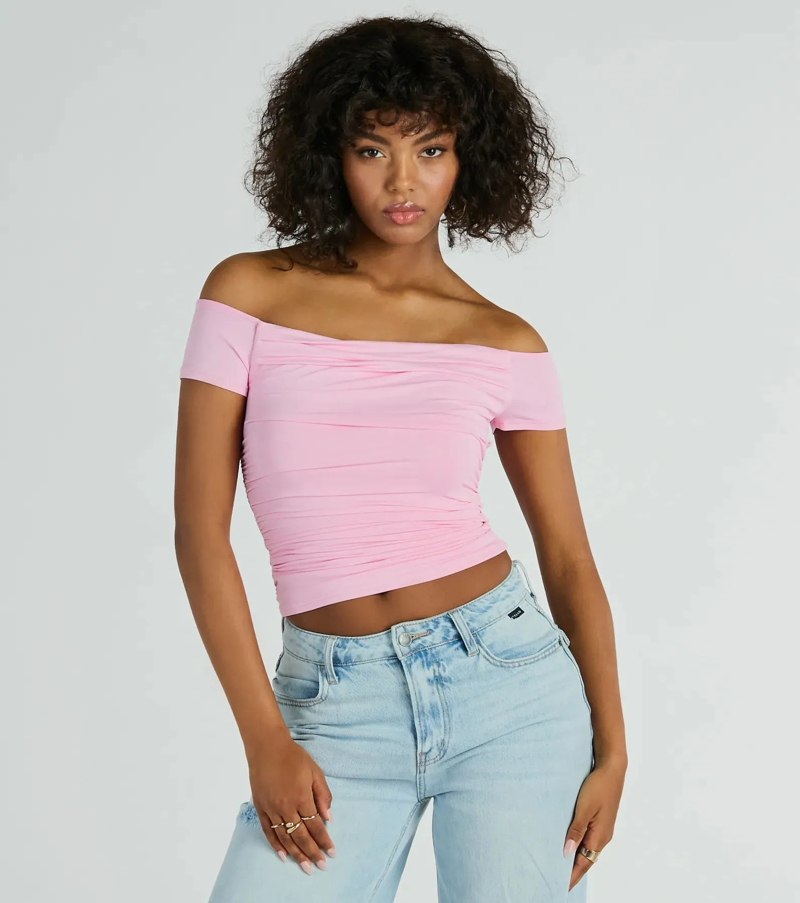 Simply Flawless Off-The-Shoulder Crop Top sold by Windsor product image thumbnail 5