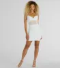 Yours Truly V-Neck Faux Pearl Rhinestone Mini Dress sold by Windsor