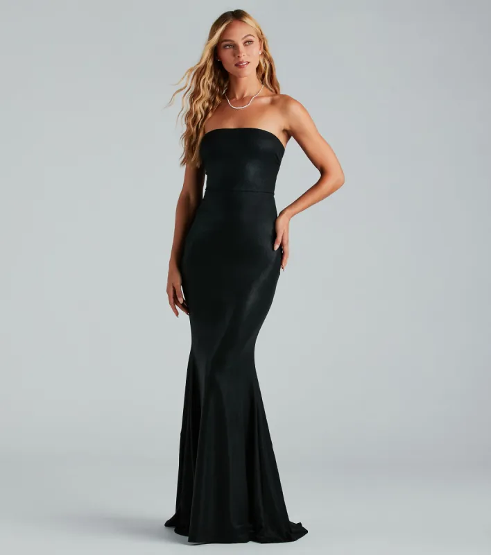 Makayla Formal Strapless Lace-Up Mermaid Dress sold by Windsor