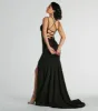 Gabriela V-Neck Lace-Up Mermaid Crepe Formal Dress sold by Windsor
