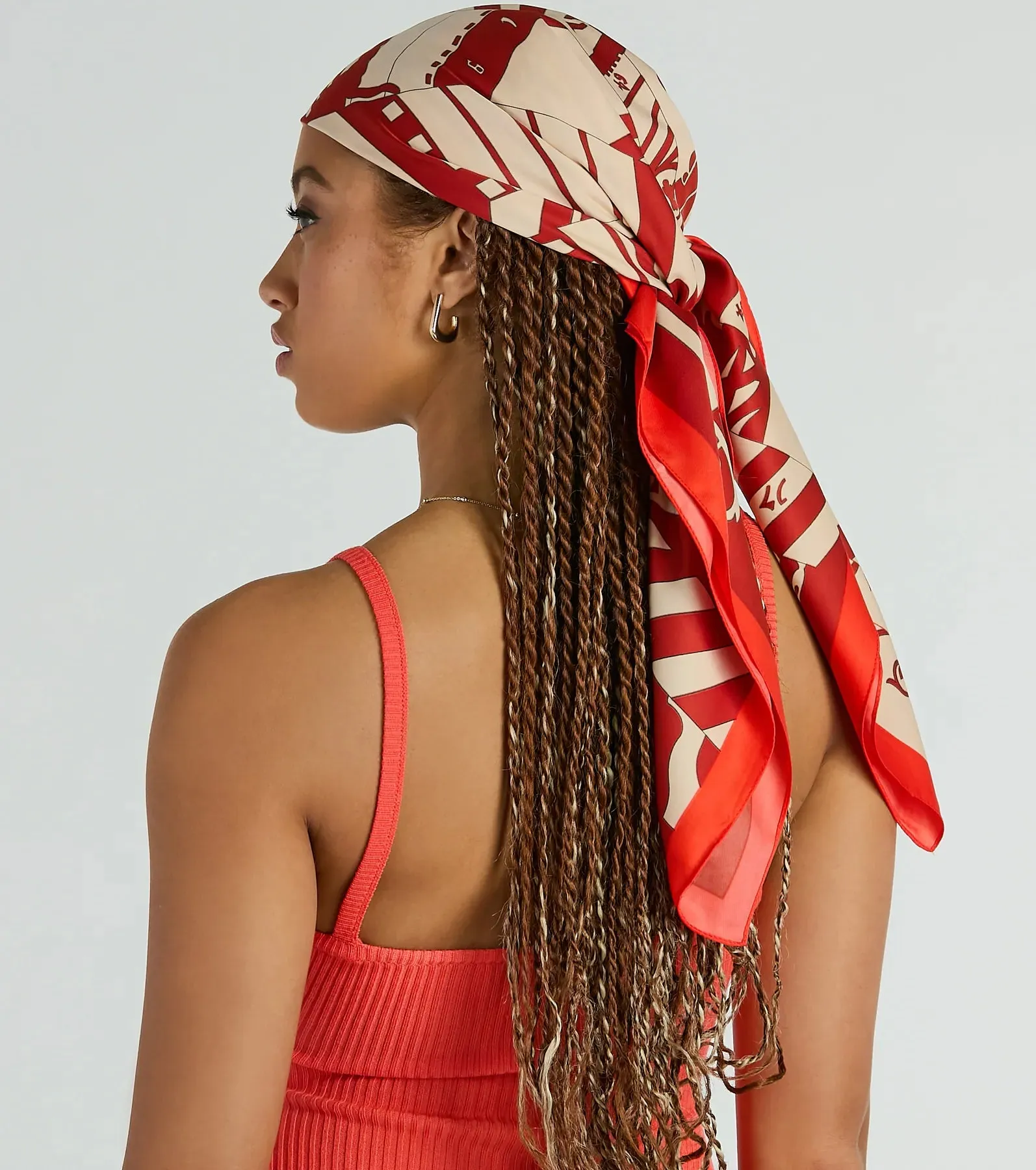 Chasing The Sun Banner Woven Satin Scarf sold by Windsor product image thumbnail 2