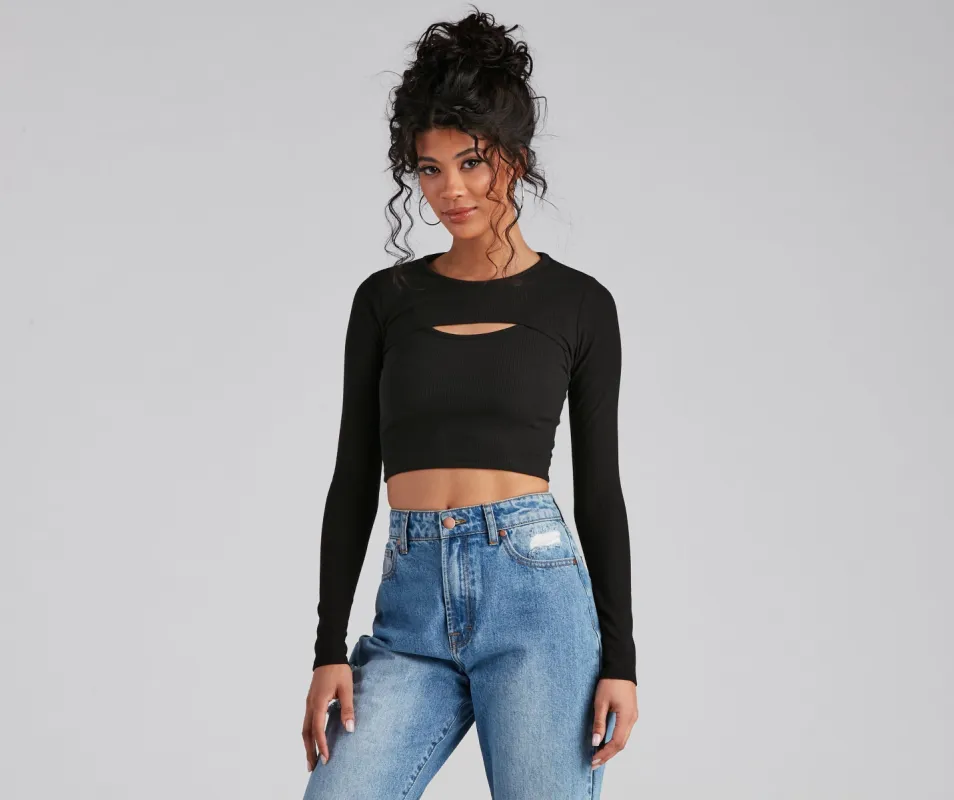 CLEARANCE - Simple Stunner Cropped Tank And Topper Set sold by Windsor