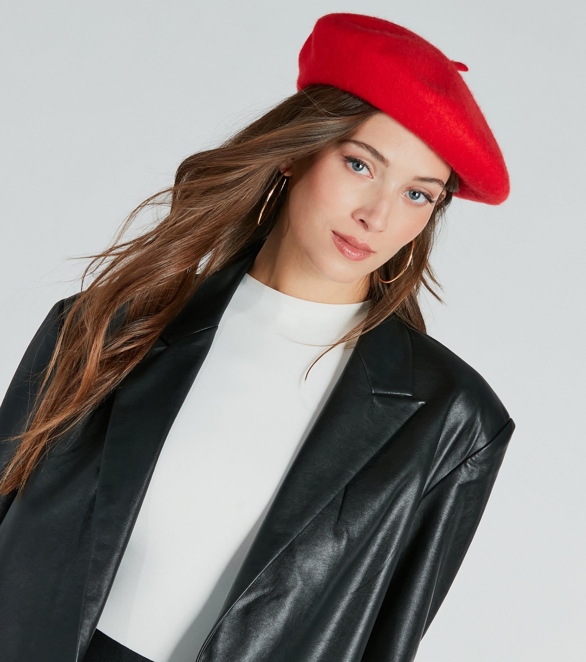 Parisian Girlie Faux Wool Beret sold by Windsor