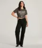 Wild West Lace-Up Crop Graphic Tee sold by Windsor