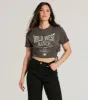 Wild West Lace-Up Crop Graphic Tee sold by Windsor