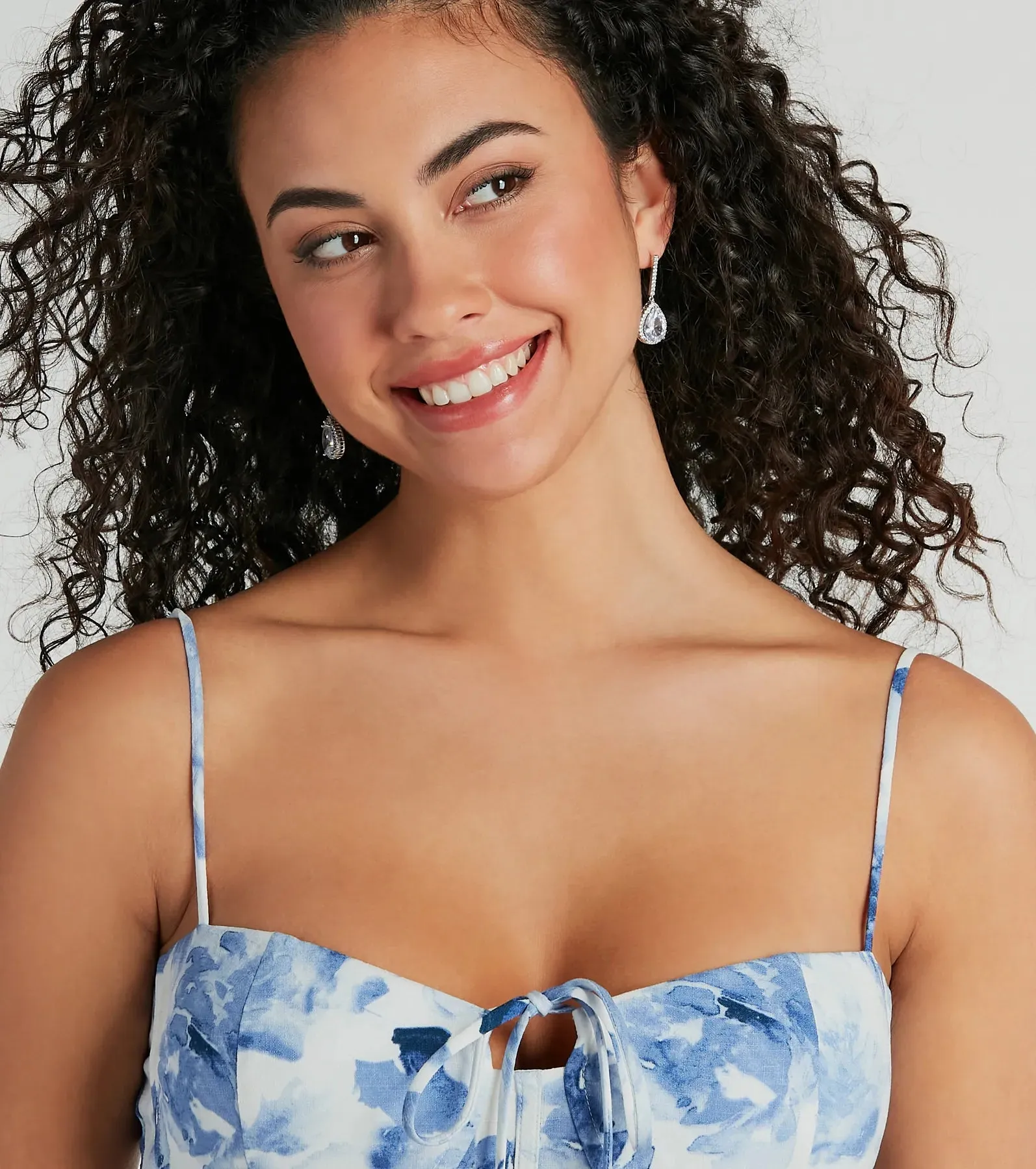 Elegantly Glam Rhinestone Teardrop Earrings sold by Windsor