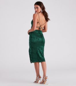 Date Night Approved Floral Lace Midi Dress sold by Windsor