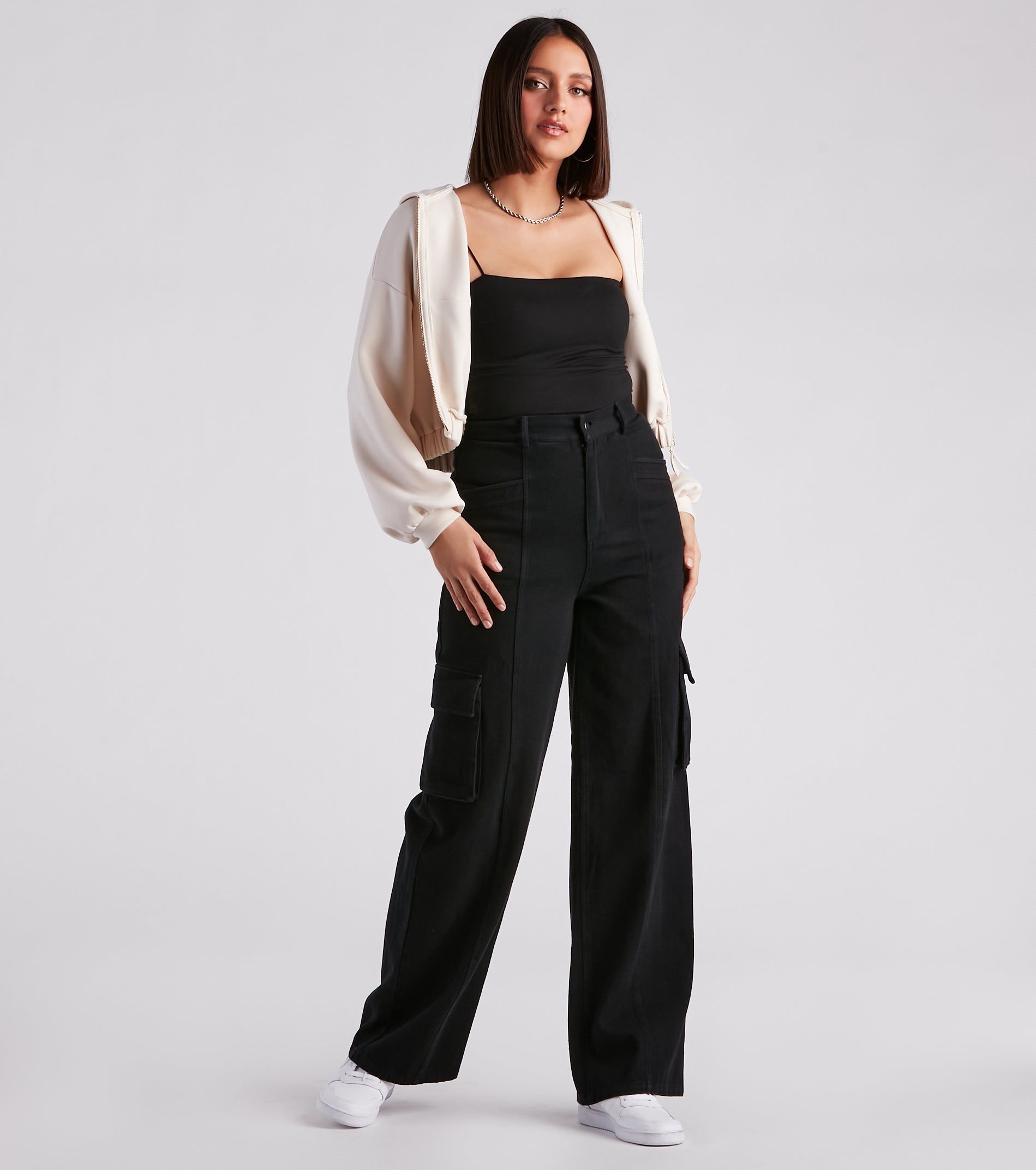 Off Duty Babe Luxe Zip-Up Crop Hoodie sold by Windsor product image thumbnail 3