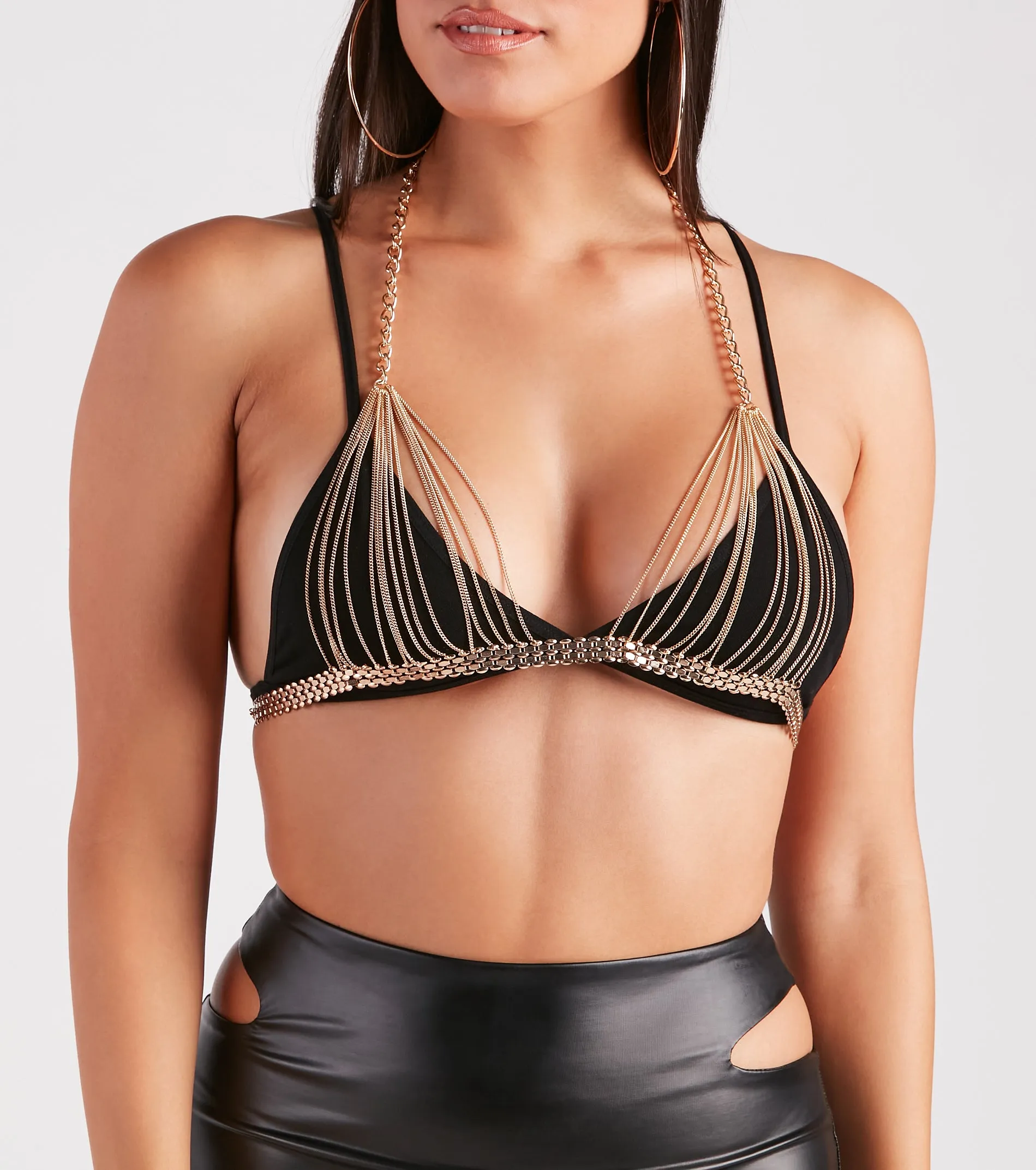 Turn It Up Triangle Chain Bra sold by Windsor product image thumbnail 4