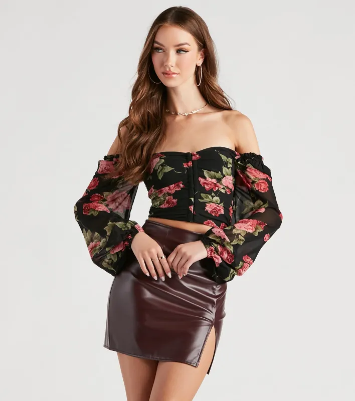 Amp Up The Romance Floral Corset Top sold by Windsor