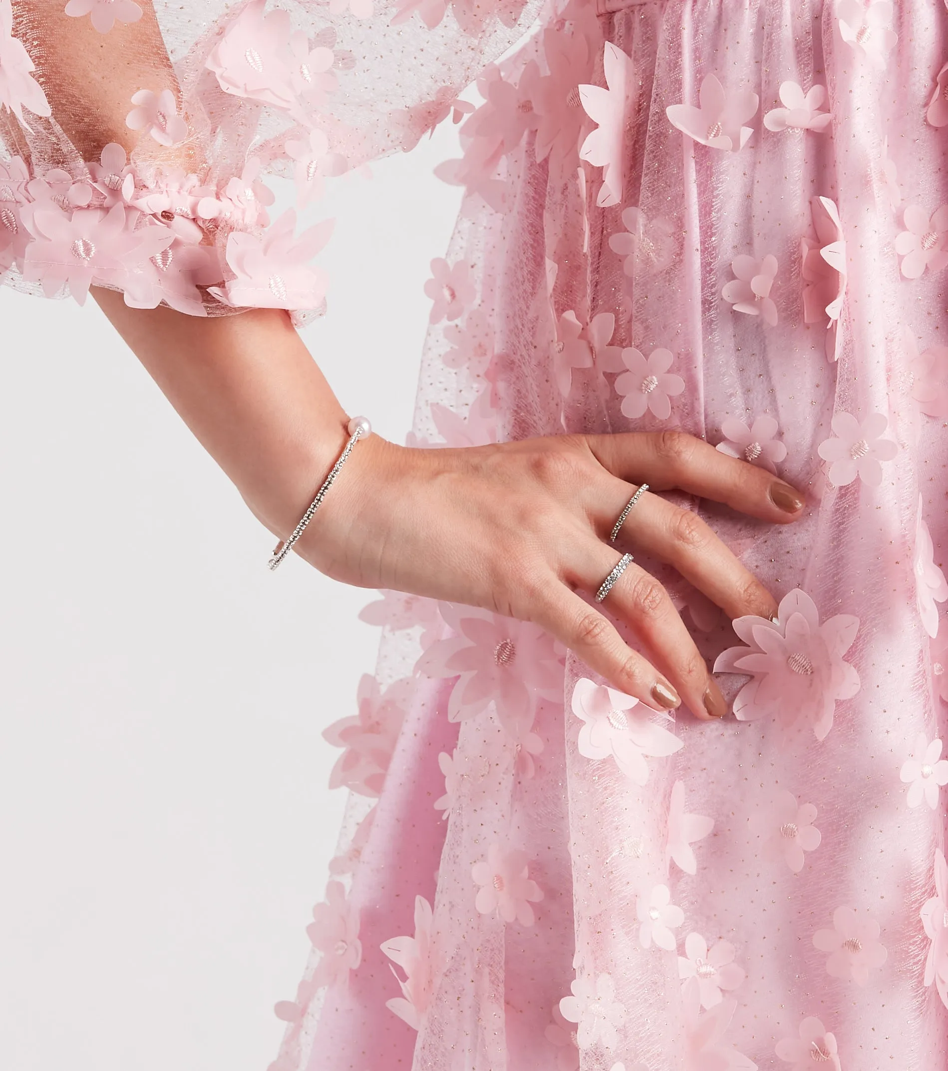 Pure Elegance Rhinestone and Pearl Bracelet sold by Windsor product image thumbnail 2