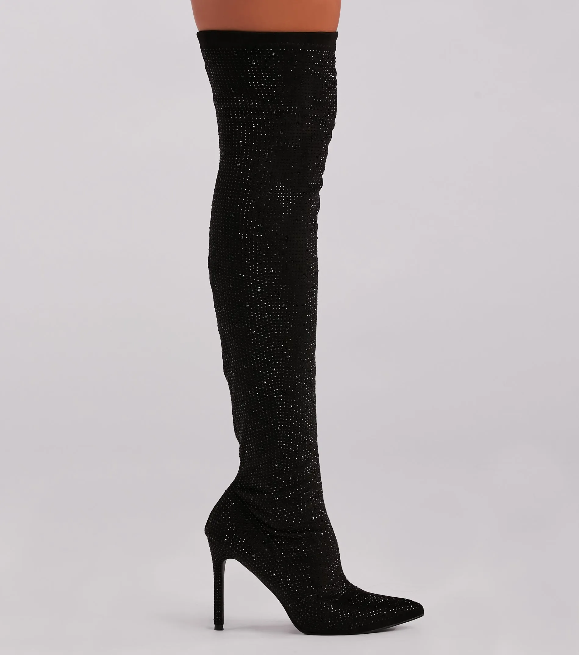 Sultry Voltage Rhinestone Over-The-Knee Boots sold by Windsor product image thumbnail 3
