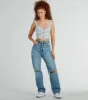 Simply Sweet Lace-Up Floral Woven Corset Top sold by Windsor