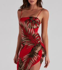 Island Palms Strappy Midi Dress sold by Windsor