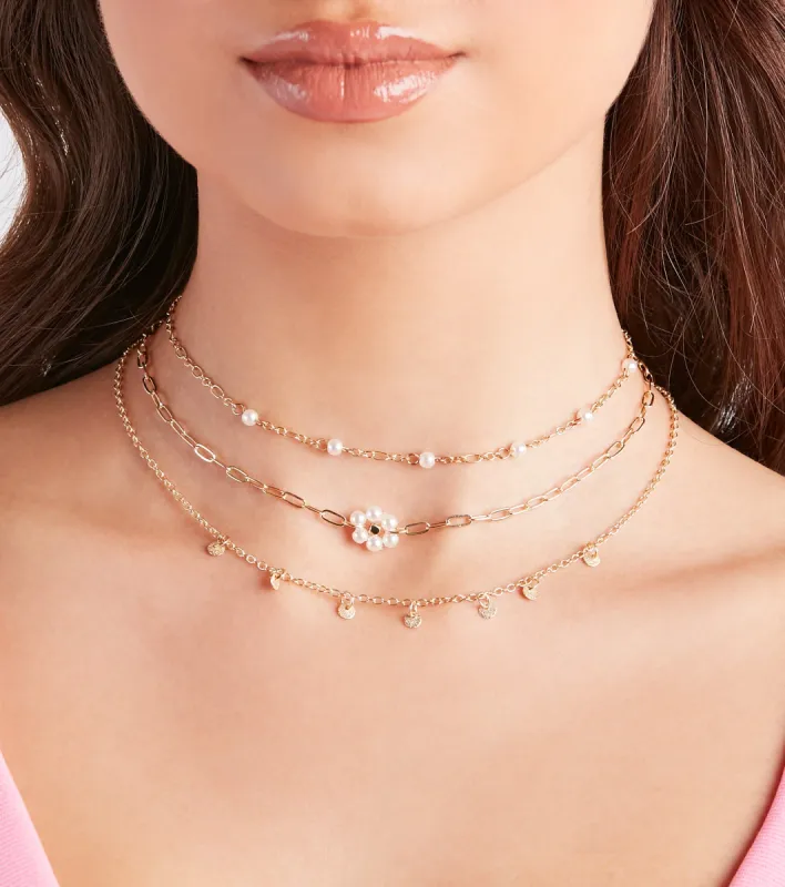 Feelin' Trendy Charm Choker Necklace Set sold by Windsor