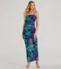 Vacay Mode Tropical Floral Mesh Maxi Dress sold by Windsor