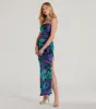 Vacay Mode Tropical Floral Mesh Maxi Dress sold by Windsor