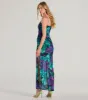 Vacay Mode Tropical Floral Mesh Maxi Dress sold by Windsor